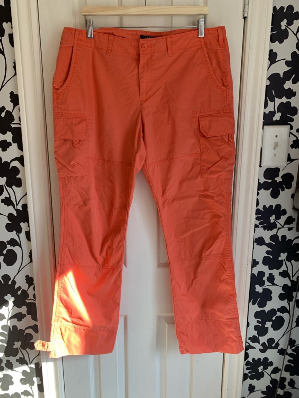 Ralph Lauren Coral Orange Cargo Pants colorful spring cotton cool